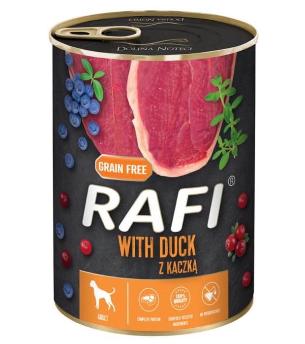 RAFI karma dla psa 400 g | kaczka, borówka, żurawina